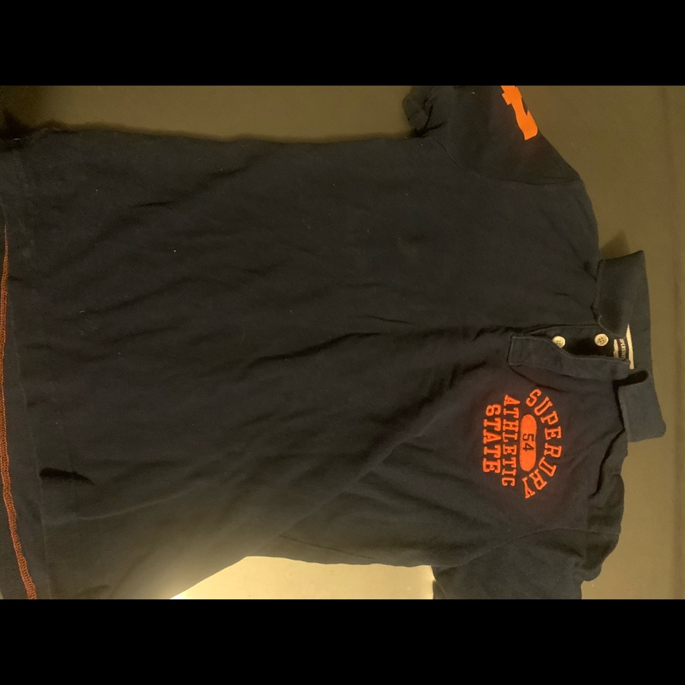 SuperDry Polo Navy Blue and Orange